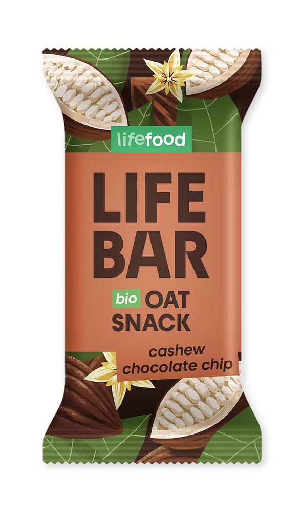 Lifebar Oat Snack Cashew Chocolate Chip 40 g
