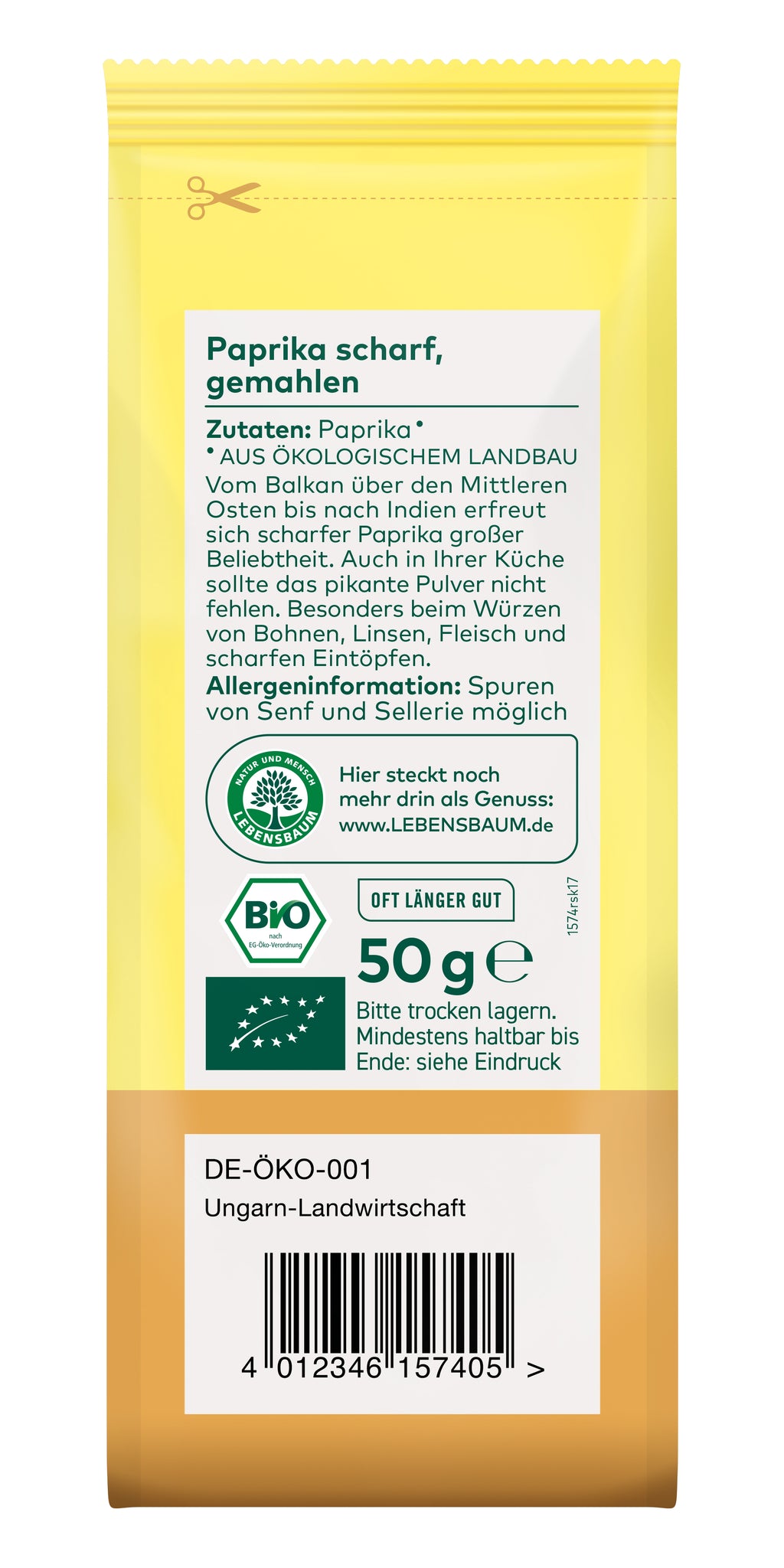 Paprika  scharf 50 g