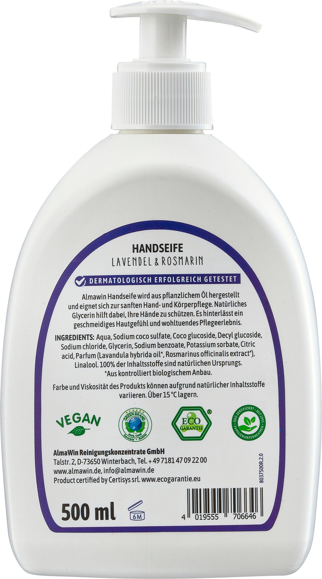 Flüssigseife Lavendel & Rosmarin 500 ml