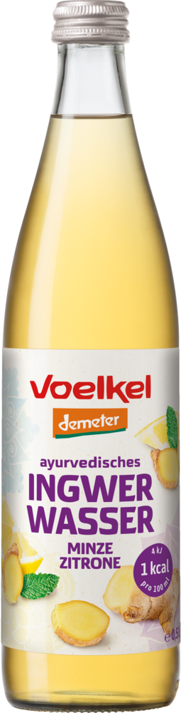 Ayurvedisches Ingwer Wasser Minze Zitrone demeter 500 ml
