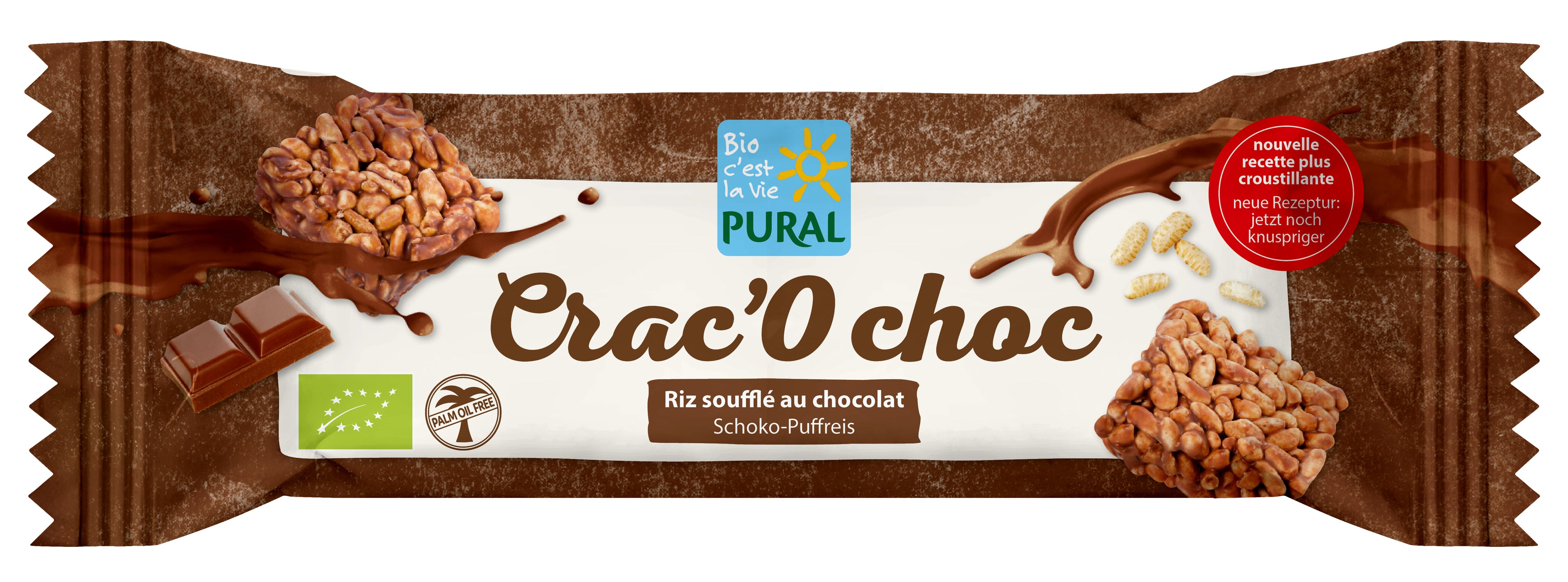 Crac'O choc Puffreis in VM-Schokolade 80 g