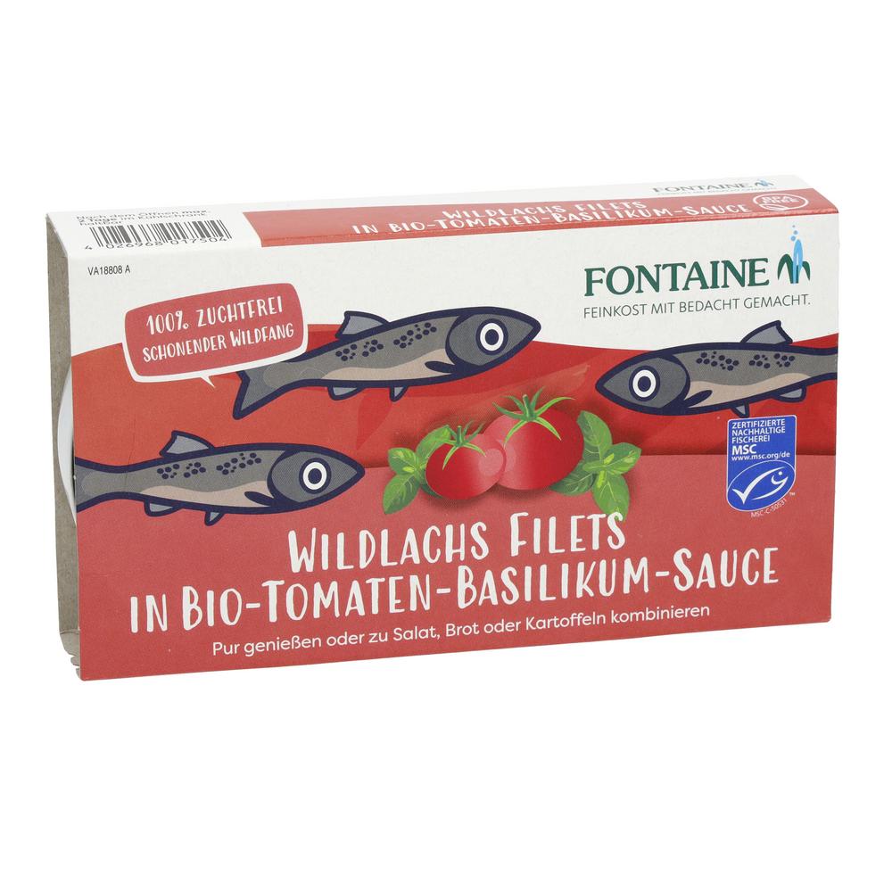 Wildlachsfilet in Bio-Tomaten-Basilikum-Creme 200 g