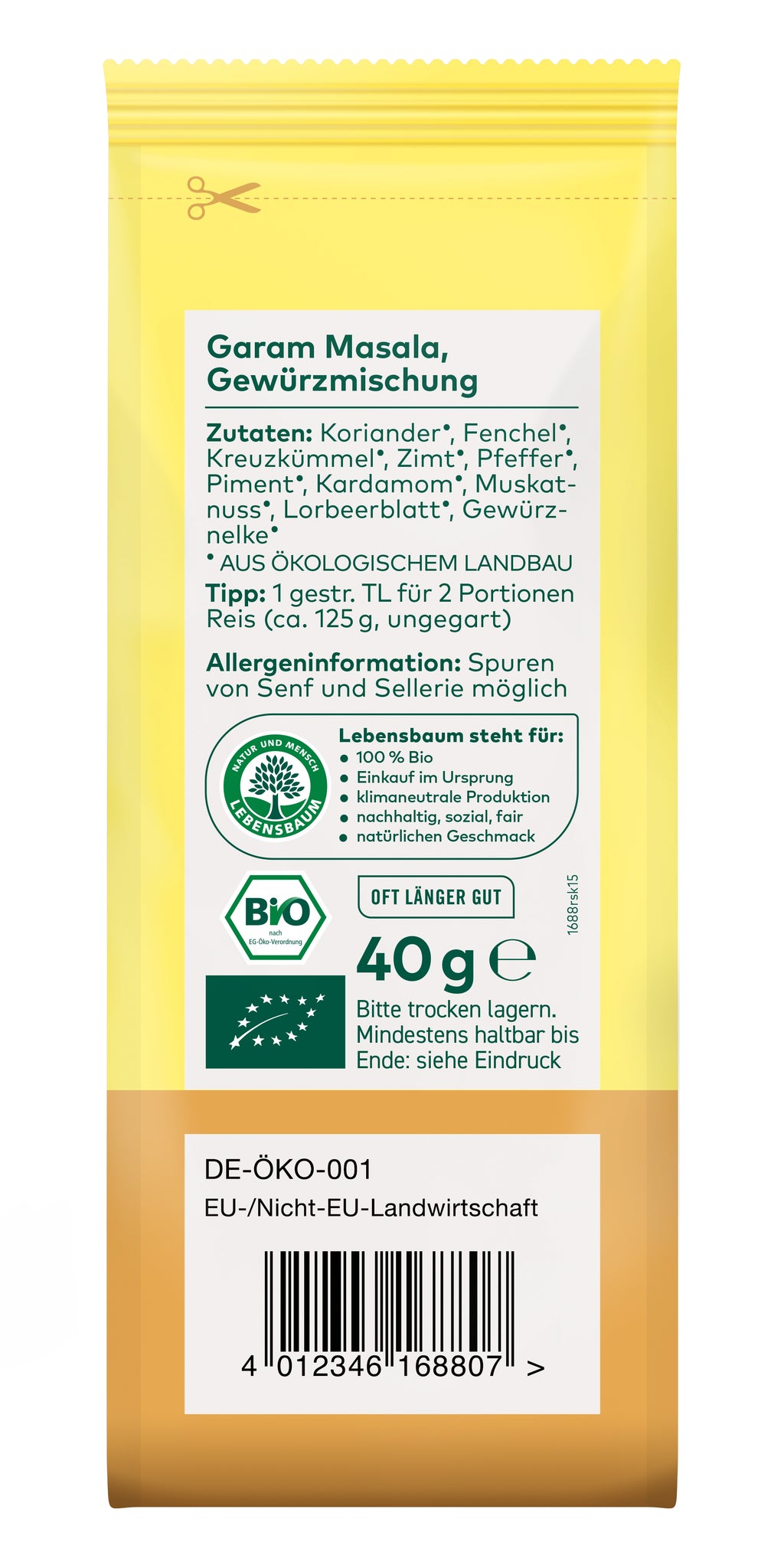 Garam Masala Indische Küche 40 g