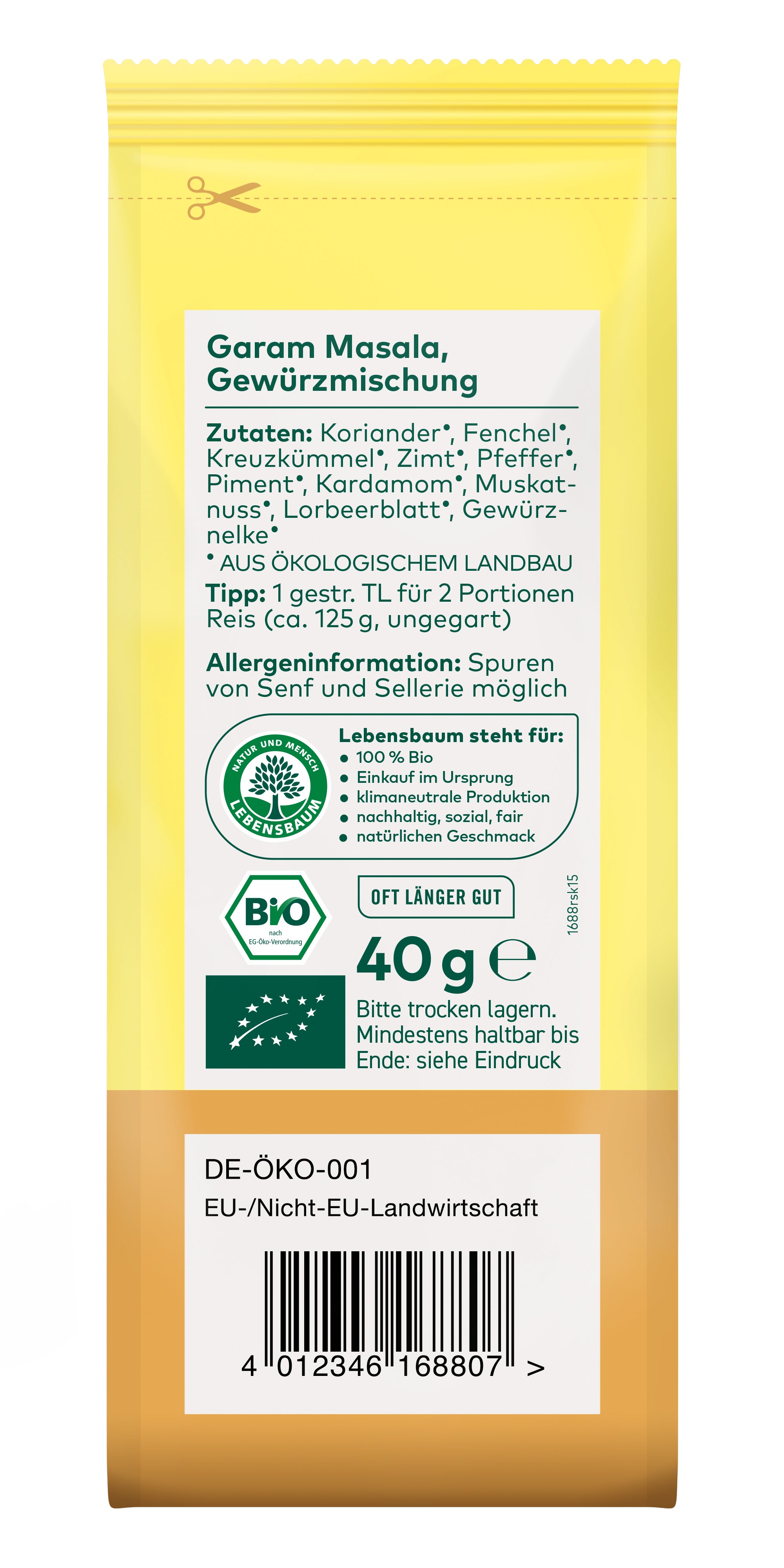 Garam Masala Indische Küche 40 g