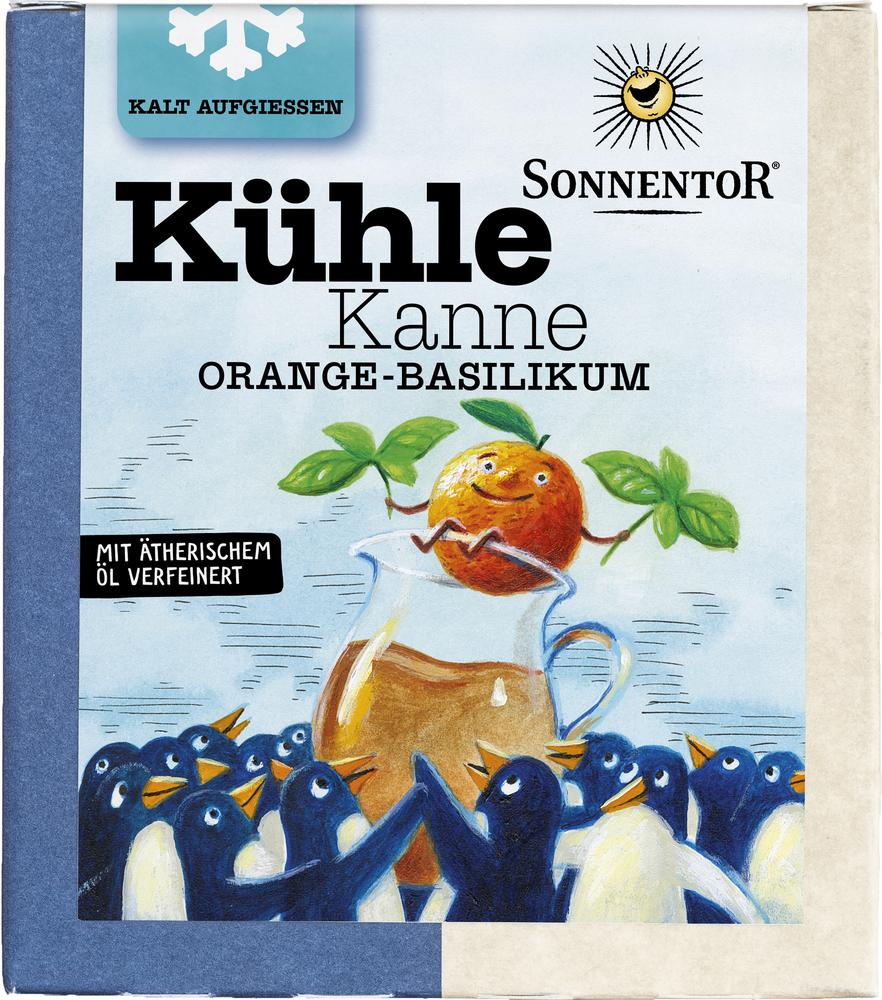 Kühle Kanne Orange-Basilikum Tee Pyramidenbeutel 40 g