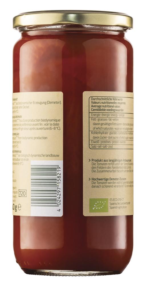 Tomaten geschält in Tomatensaft demeter 660 g
