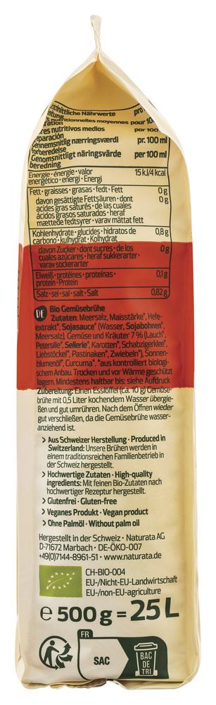 Gemüsebrühe mit Bio-Hefe NFB 500 g