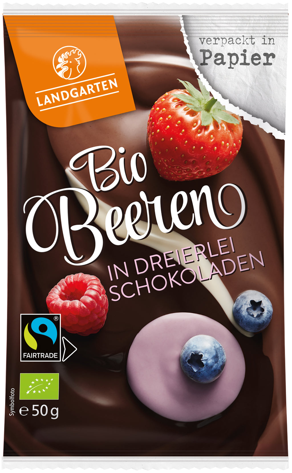 Beeren in dreierlei Schokoladen 50 g