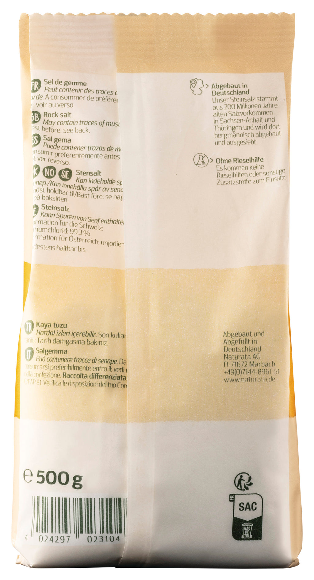 Deutsches Steinsalz fein 500 g