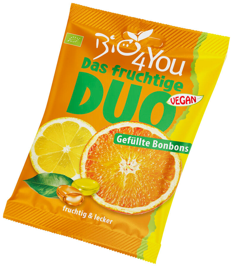 Das fruchtige Duo Bonbon gefüllt 75 g
