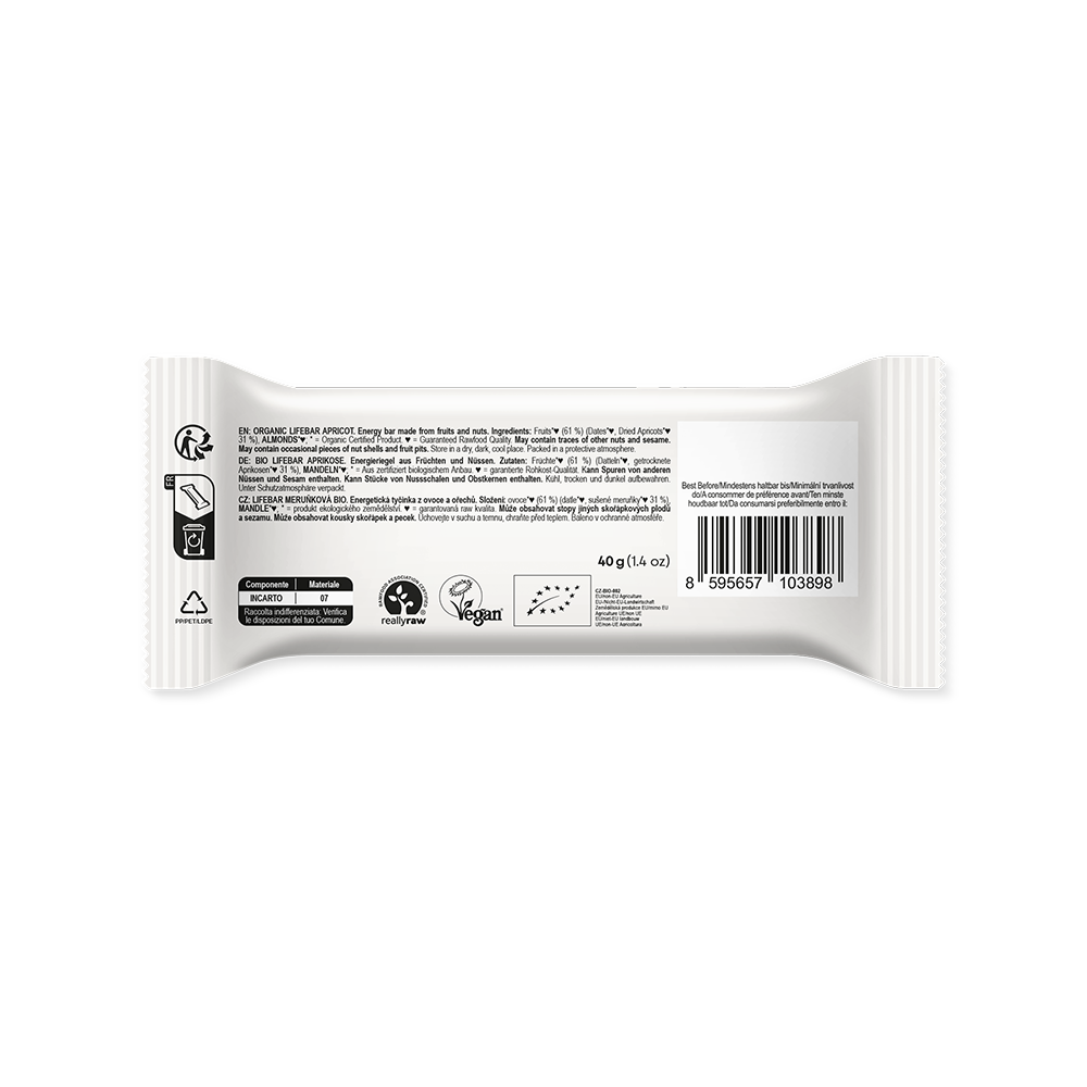 Lifebar Apricot  Aprikose-Fruchtriegel 40 g