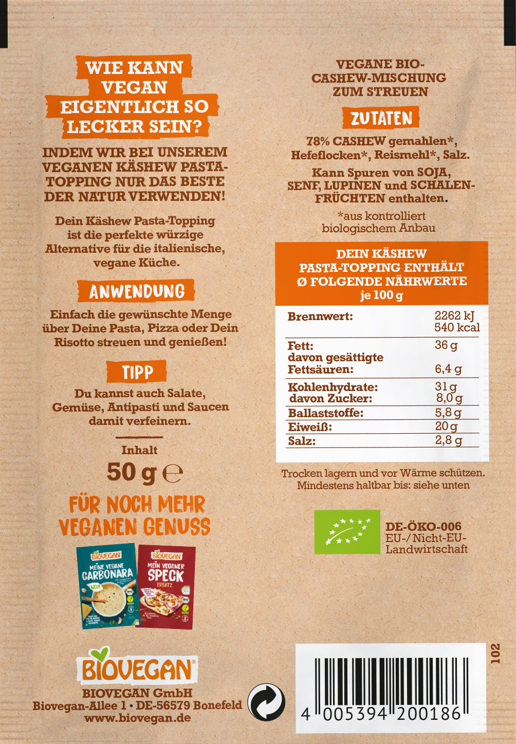 Mein Pasta Topping klassisch 50 g