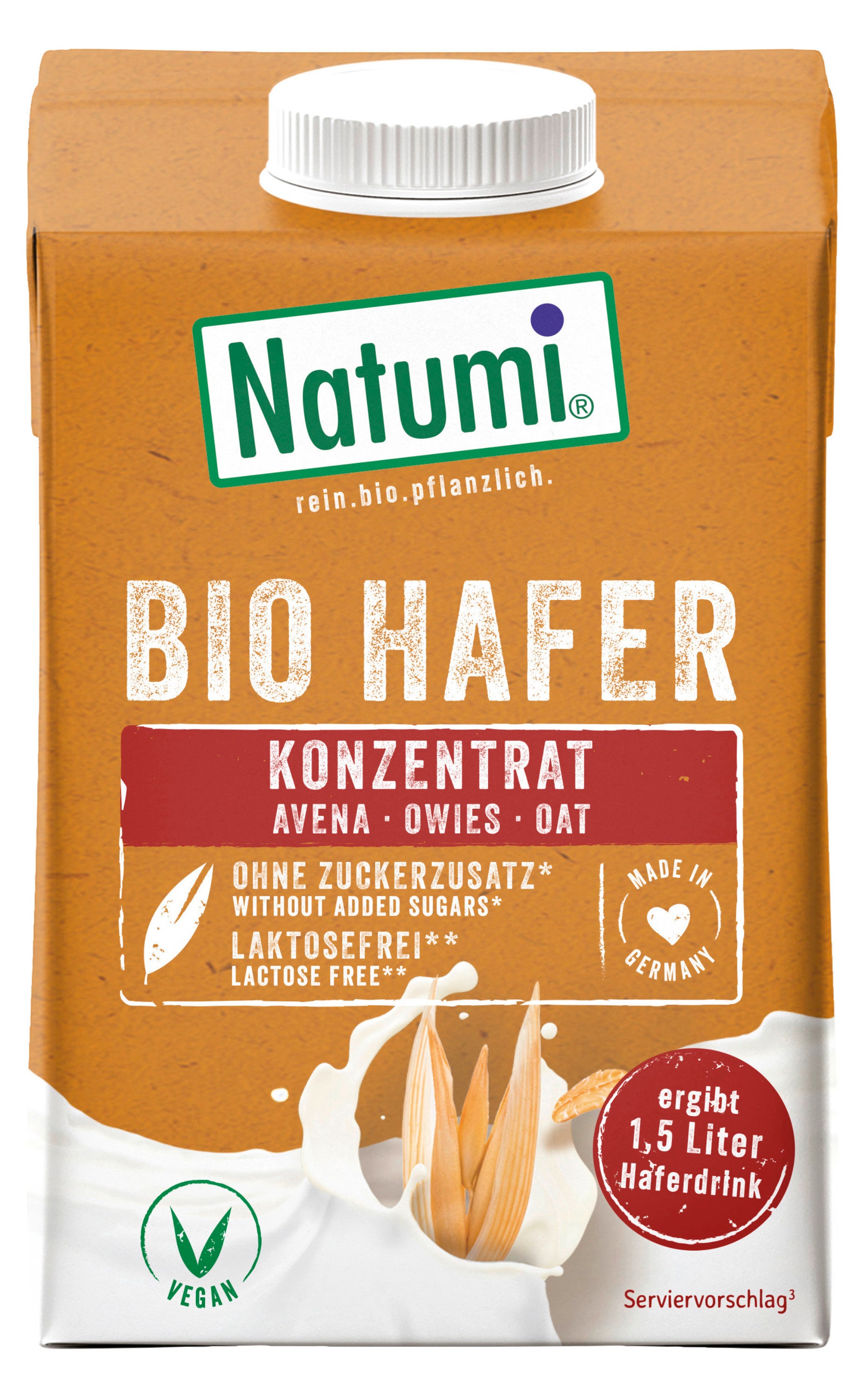Hafer Konzentrat UHT für 1500ml Haferdrink 500 ml