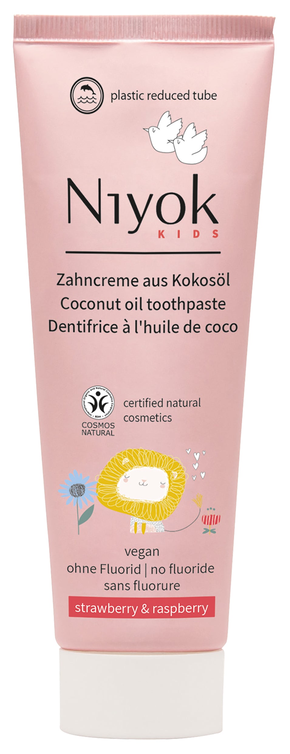 Zahncreme aus Bio-Kokosöl Kinder Erdbeere & Himbee 75 ml