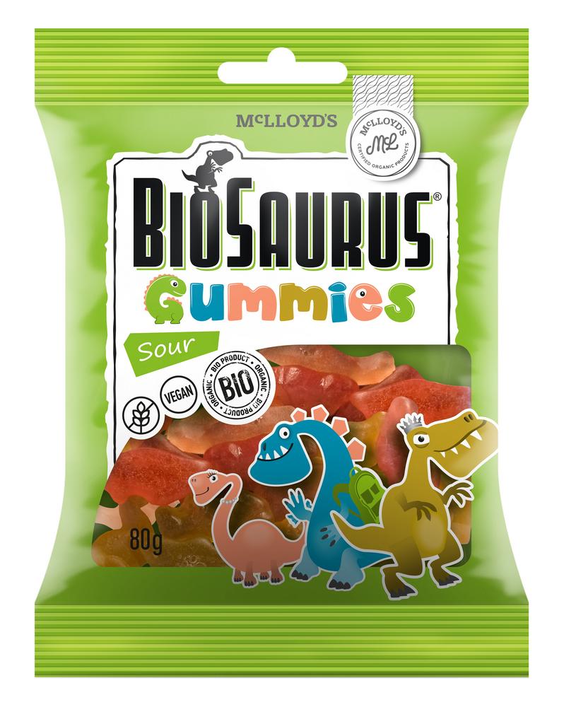 Biosaurus Fruchtgummies sauer 80 g