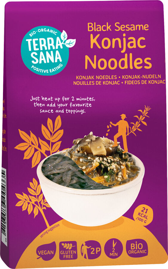 Konjak-Nudeln schwarzer Sesam 250 g