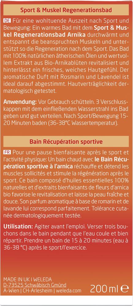 Sport & Muskel Regenerationsbad Arnika 200 ml