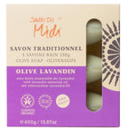 Olivenseife Lavandinöl in Papier-Box 450 g