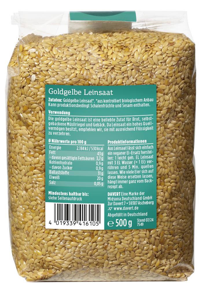 Goldgelbe Leinsaat 500 g