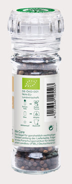 Pfeffer  schwarz, ganz  Glasmühle 45 g