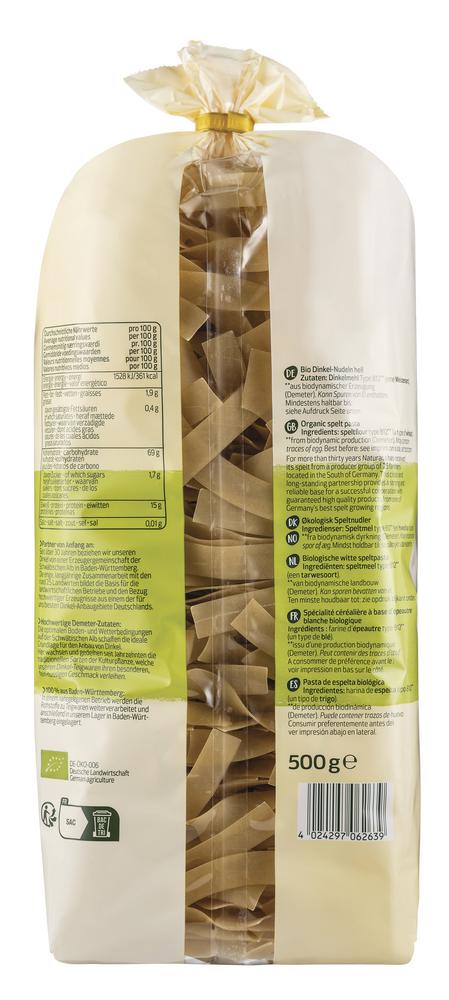 Bandnudeln gewalzt Dinkel-hell demeter 500 g
