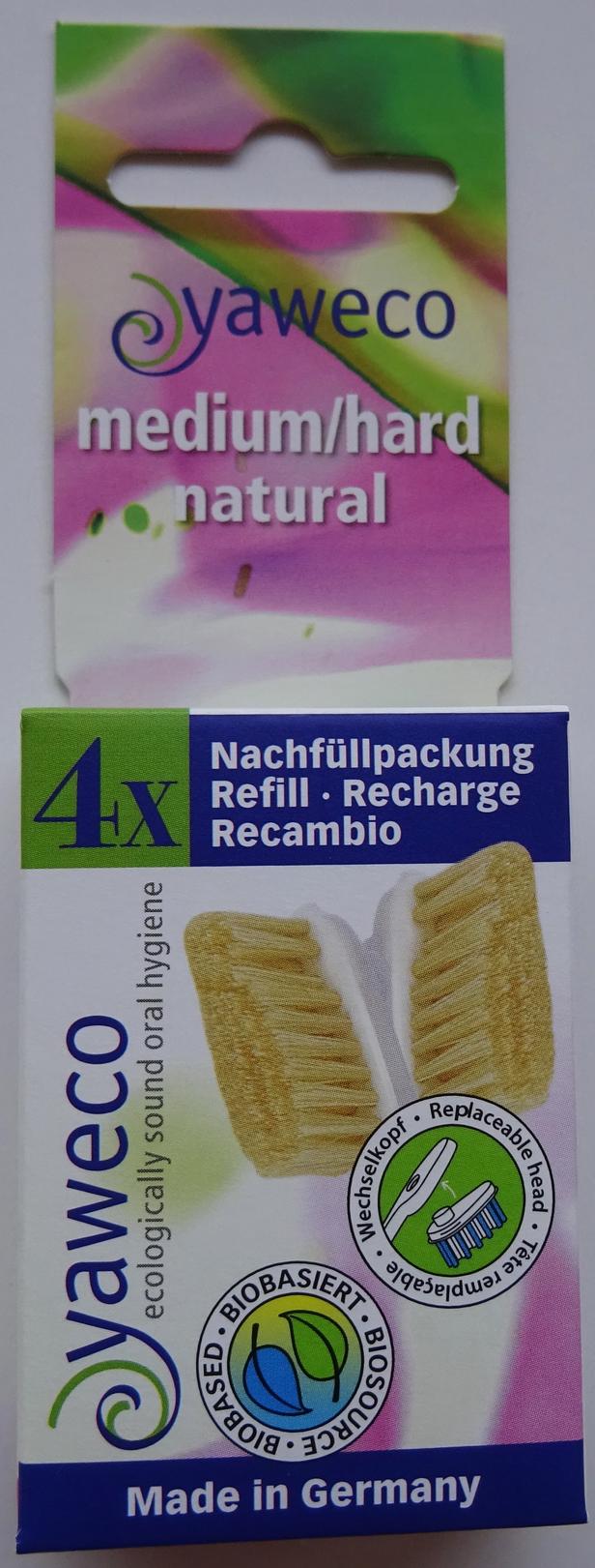 Nachfüllpack Ersatzköpfchen Natur medium/hart 4 St 4 Stk
