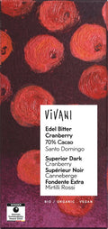 Edel Bitter Cranberry Schokolade 70% Cacao Santo D 80 g