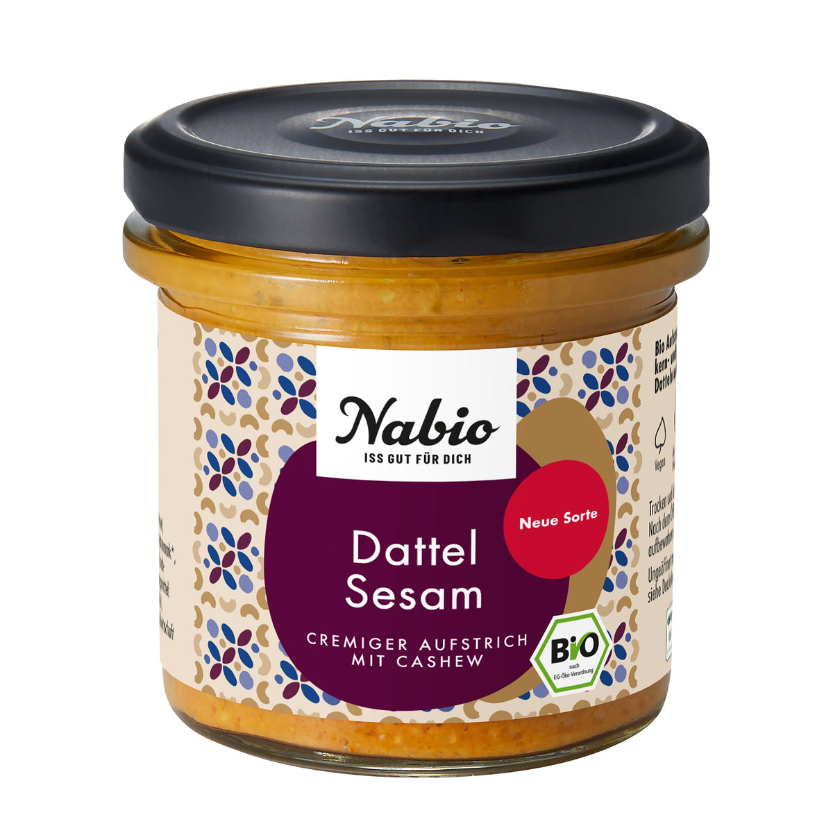 Dattel Sesam Cremiger Aufstrich mit Cashew 135 g