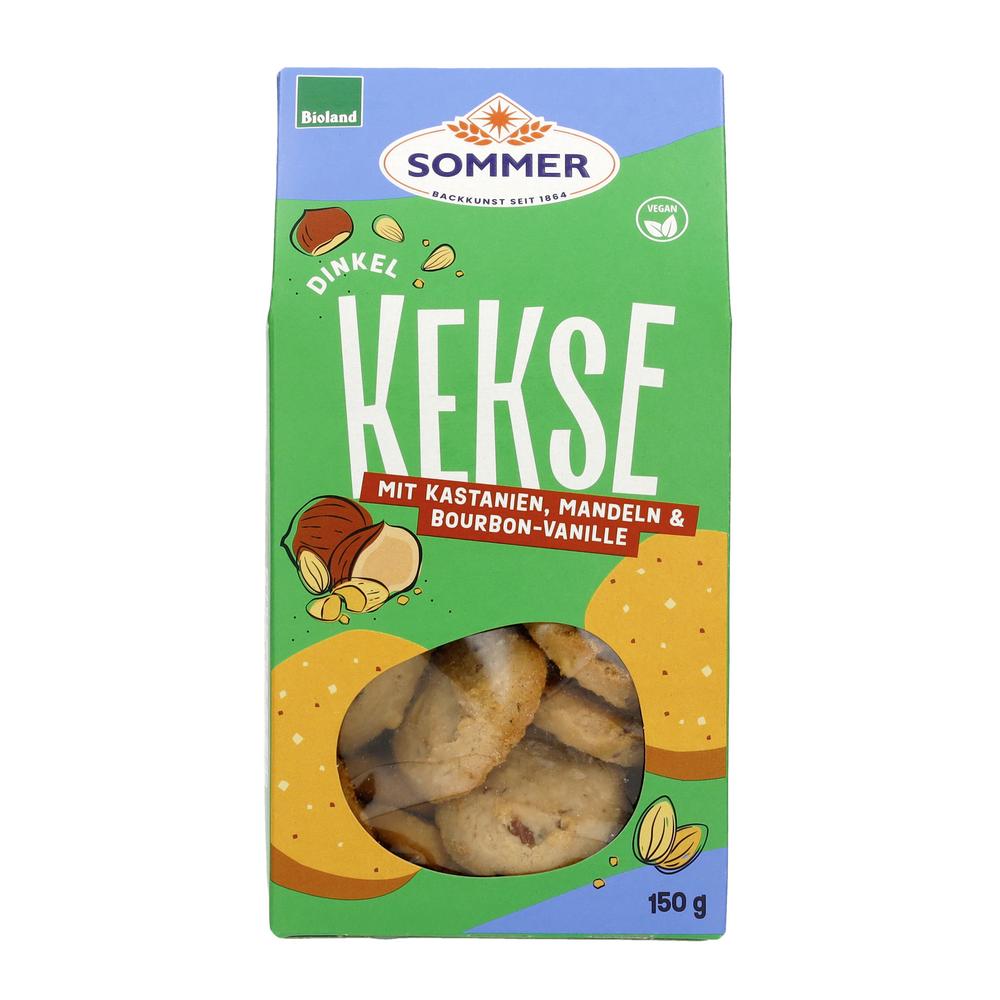 Dinkel Kastanien Plätzchen mit Mandeln 150 g