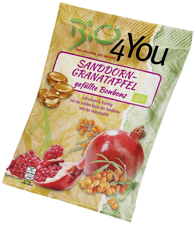 Sanddorn-Granatapfel-Bonbons gefüllt 75 g
