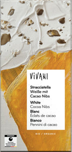 Stracciatella Weiße Schokolade mit Cacao Nibs 80 g