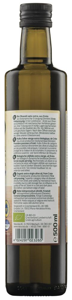 Olivenöl aus Kreta nativ extra demeter 500 ml