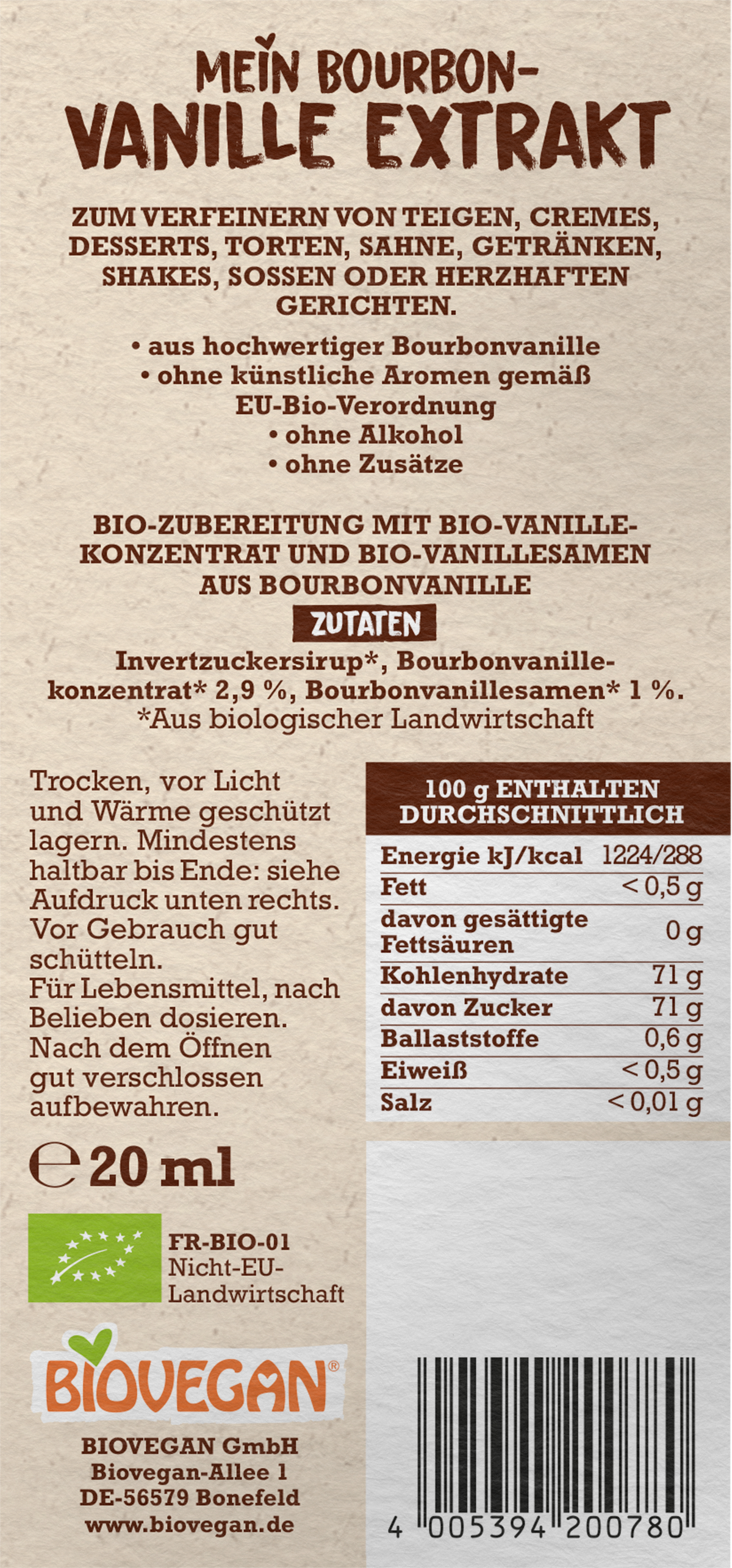 Bourbon-Vanille Extrakt 20 ml