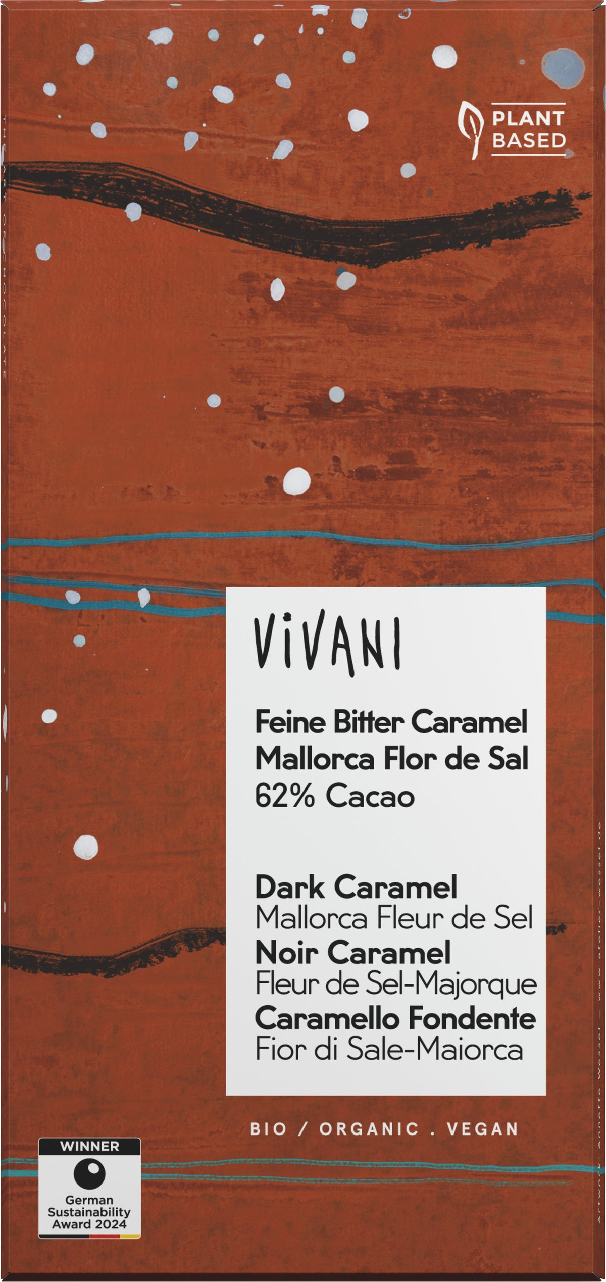 Feine Bitter Caramel Mallorca Flor de Sal 62% Caca 80 g