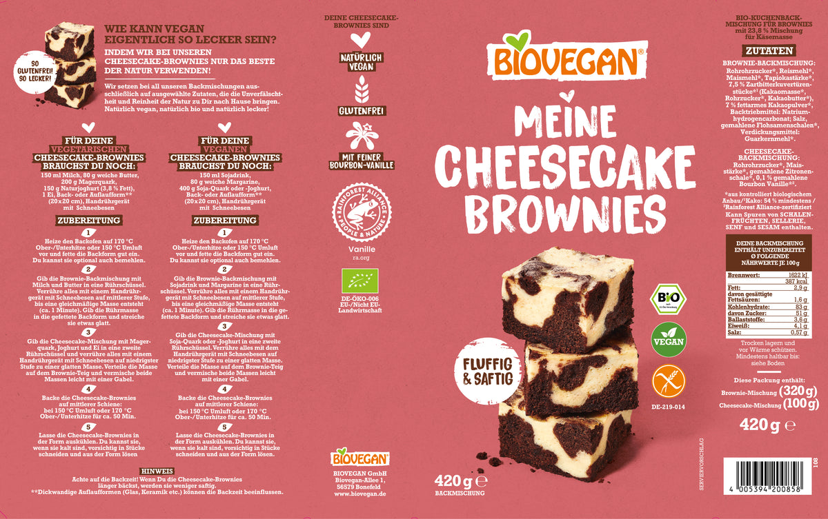 Backmischung Meine Cheesecake Brownies 420 g