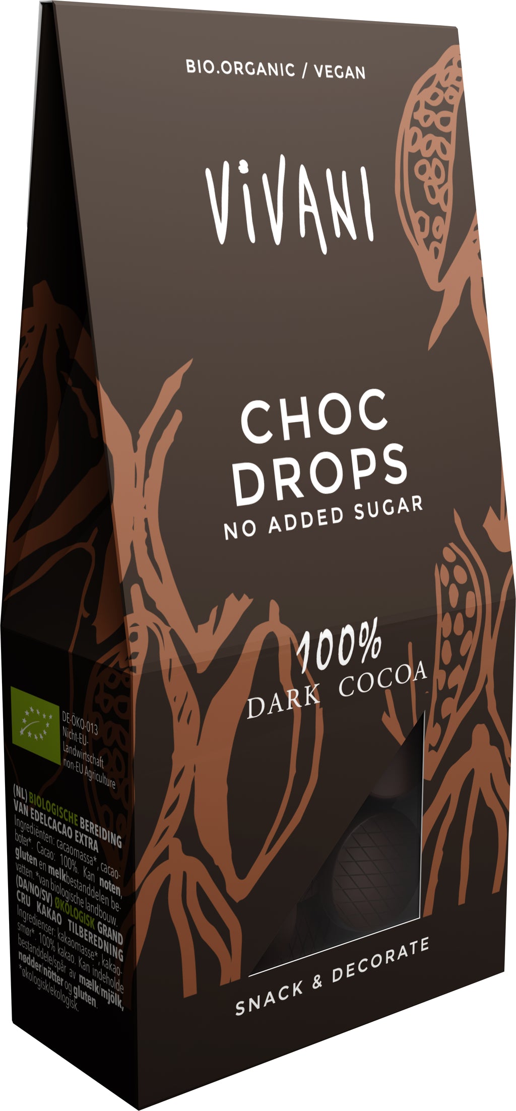 Choc Drops 100% Cacao 100 g