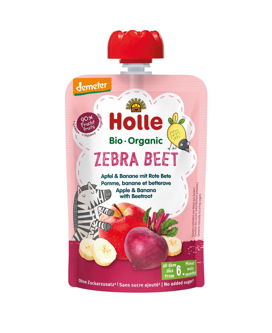 Pouchy Zebra Beet demeter Apfel,Banane,rote Bete 100 g