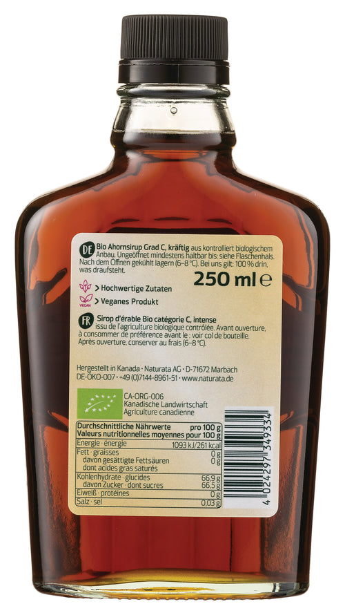Ahornsirup Grad C 250 ml