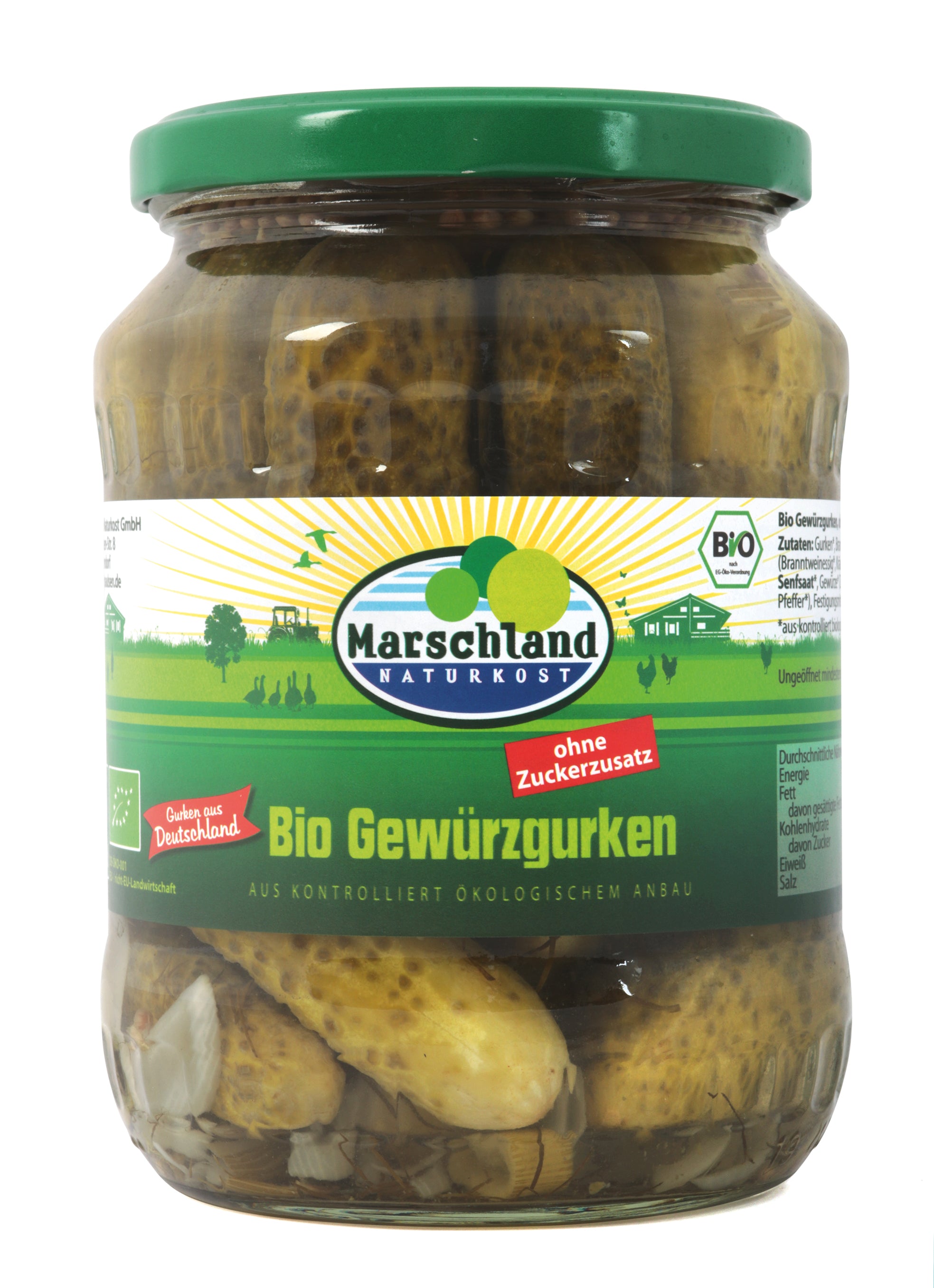 Gewürzgurken ohne Zuckerzusatz 720 ml