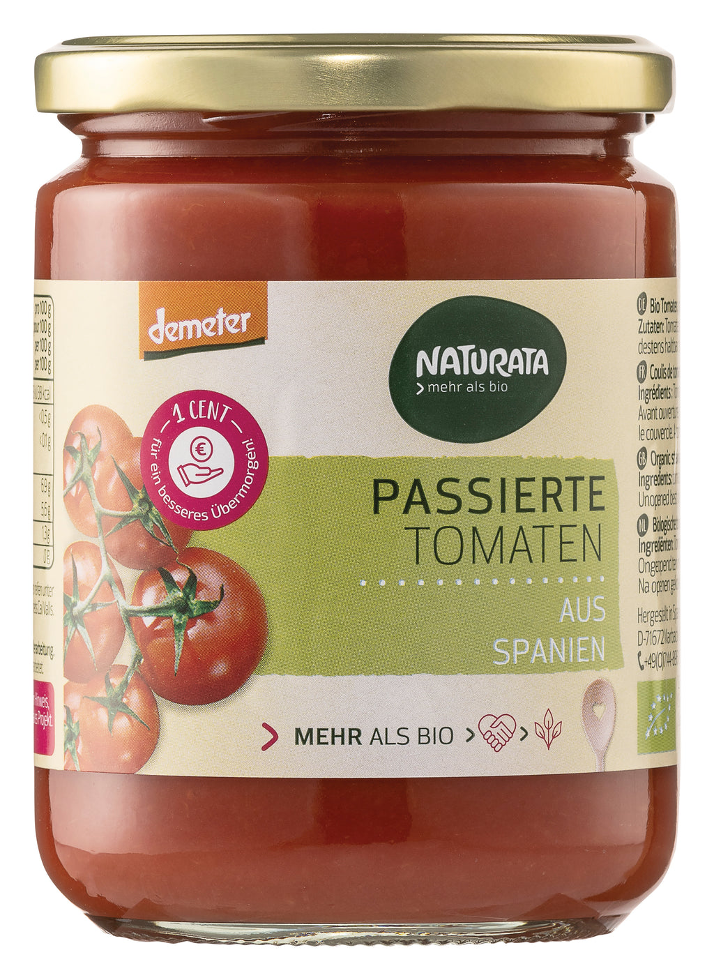 Tomatenpüree demeter Glas 400 g