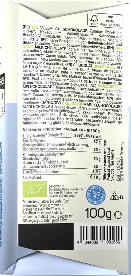Vollmilch Schokolade 100 g