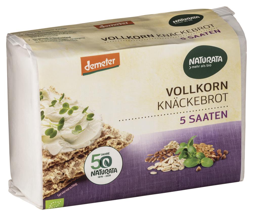 Vollkorn-Knäckebrot 5 Saaten demeter 250 g