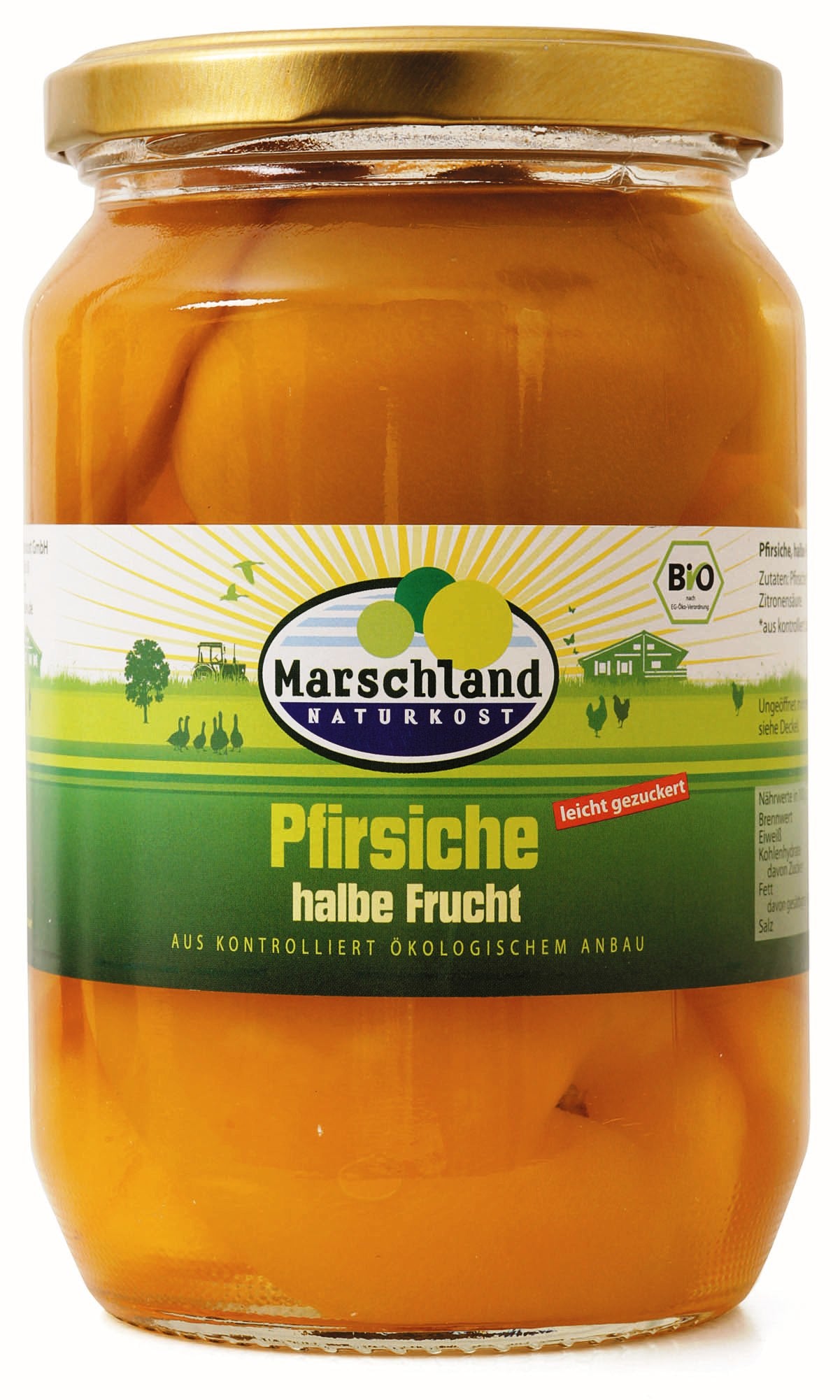 Pfirsiche halbe Früchte - leicht gezuckert 720 ml