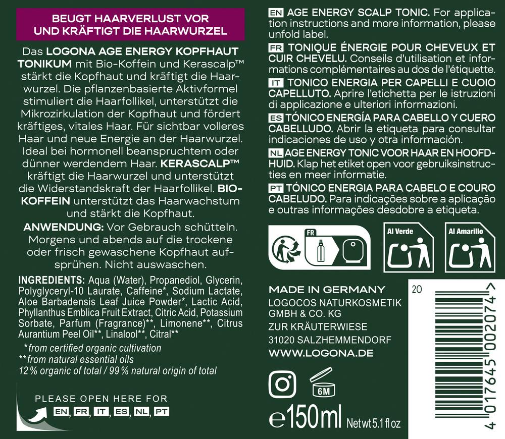 Age Energy Kopfhaut-Tonikum 150 ml