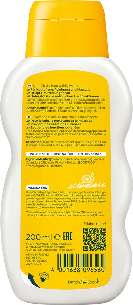 Calendula Pflegeöl parfümfrei 200 ml