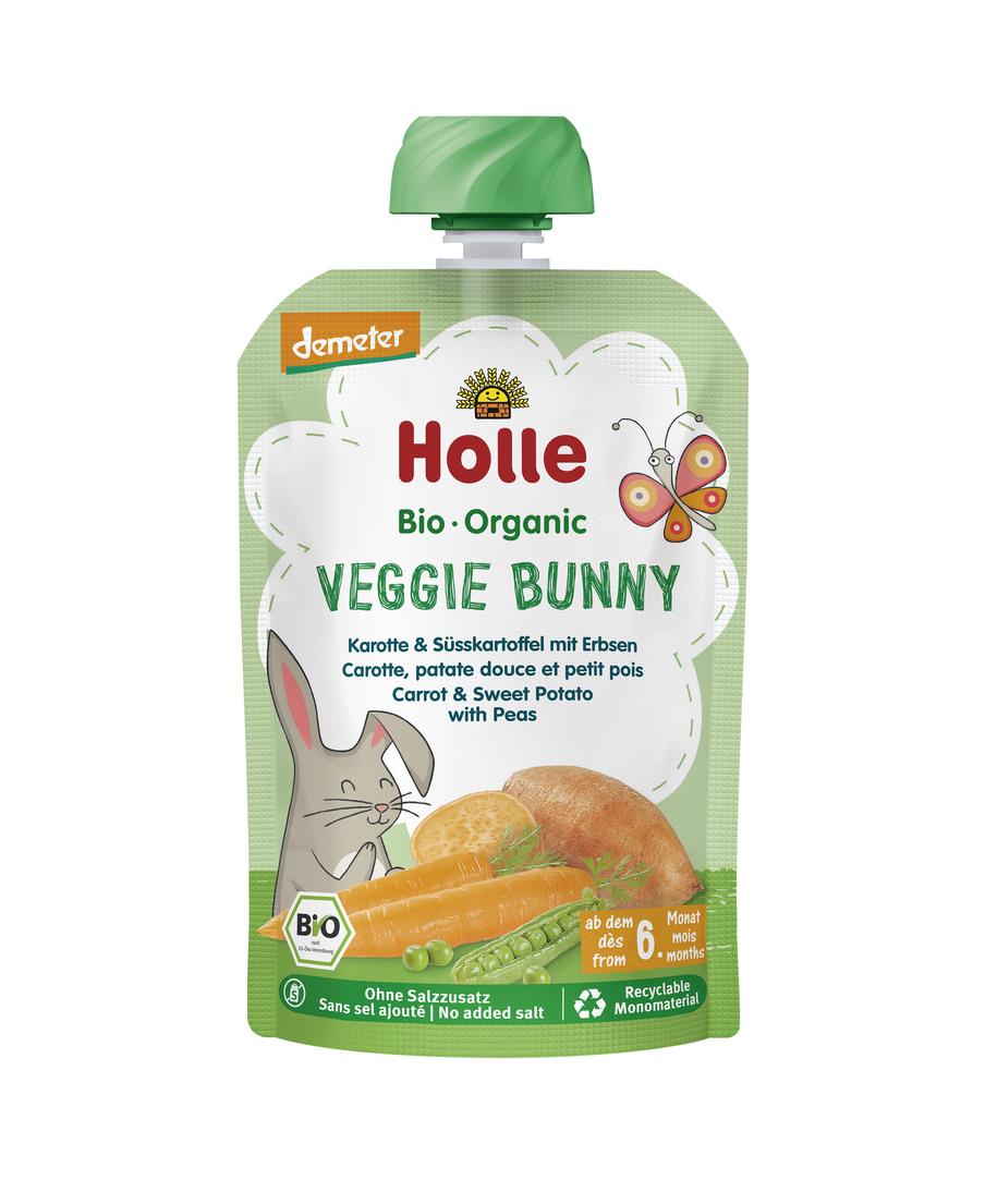 Pouchy Veggie Bunny demeter Karotte,Süßkartof.,Erb 100 g
