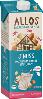 3 Nuss Macadamia Mandel Haselnuss Drink 1 l