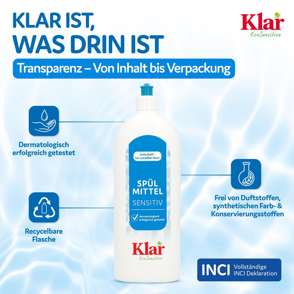 Spülmittel sensitive ohne Duft 1 l