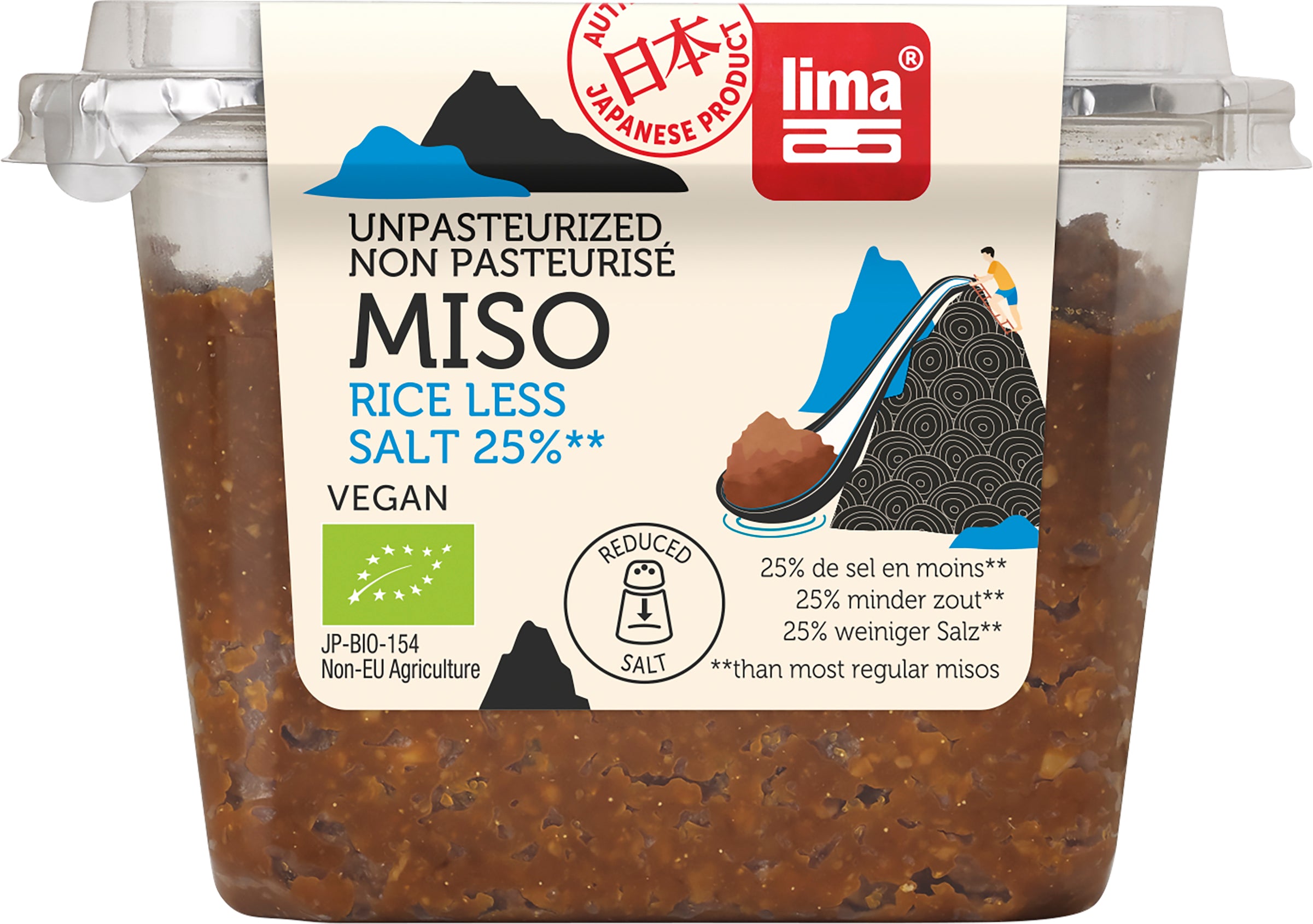 Reis Miso 25% weniger Salz, nicht pasteurisiert 300 g