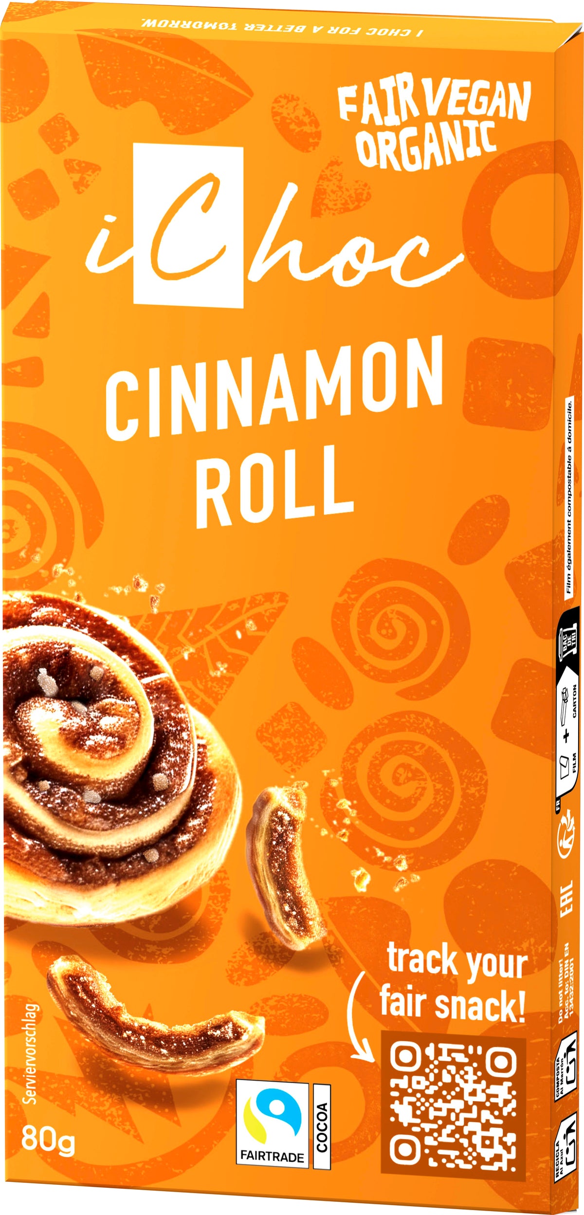 iChoc Cinnamon Roll Schokolade 80 g